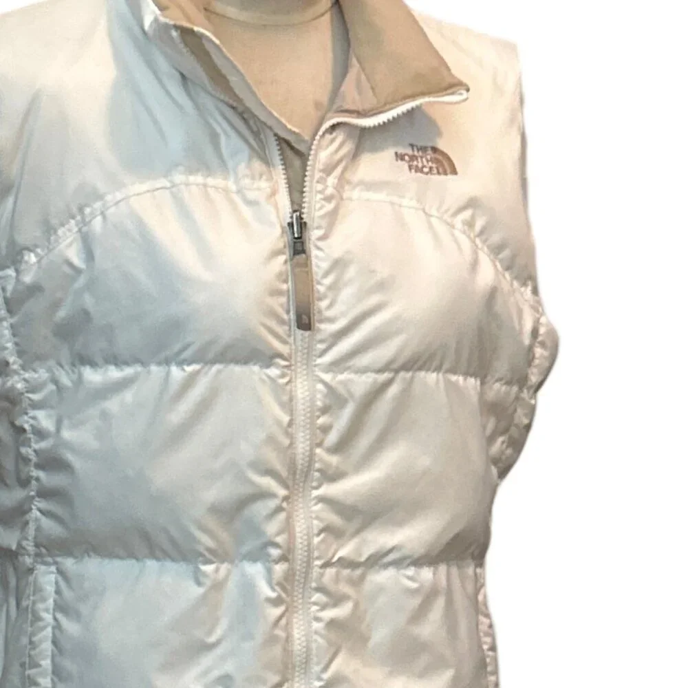 The North Face Y2K White Puffer Vest Insulated Goose Down | Girls XL/Women's XS - Picture 9 of 9